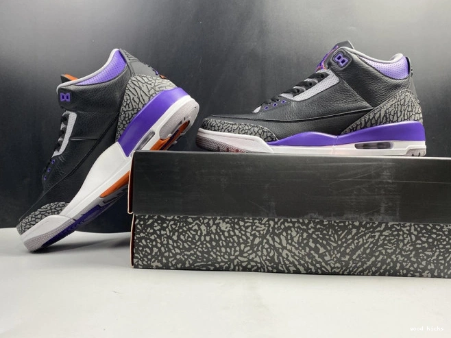 Rep Air Jordan 3 Court 050 Purple Retro CT8532 Black 0720